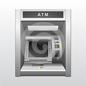 Isolated ATM Bank Cash Machine