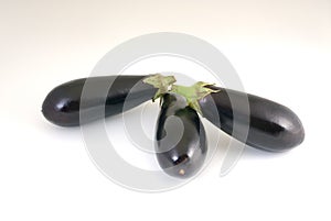 Isolated aubergines