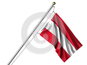 Isolated Austrian Flag