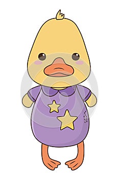 Isolated baby duck cartoon design