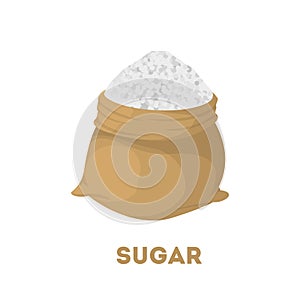 Isolated bag of sugar.