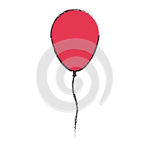 Isolated balloon of birthday design