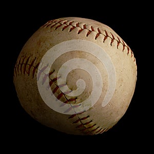 Isolated Baseball on Black