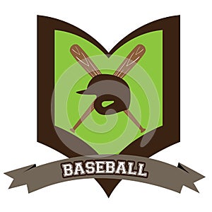 Isolated baseball emblem