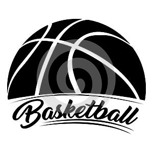 Isolated basketball emblem