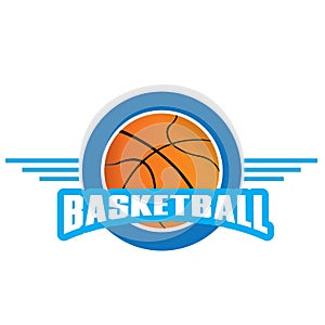 Isolated basketball emblem