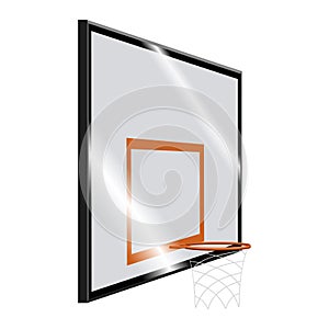 Isolated basketball hoop