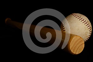 Isolated Bat and Baseball