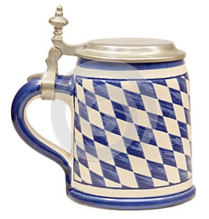 Isolated Bavarian Beer Stein