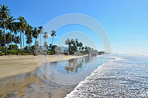 Isolated beach at Playa El Espino, El Salvador photo