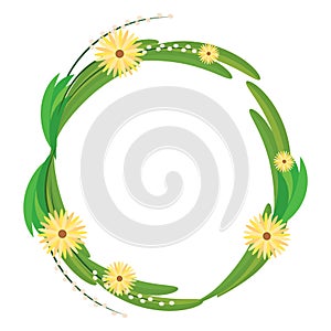 Isolated beautiful florar frame