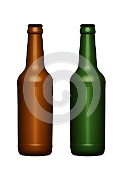 Isolated Beer Bottles