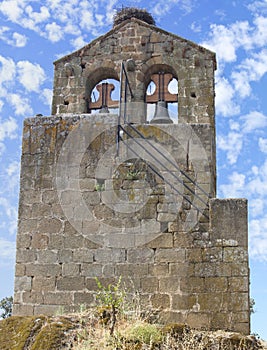 Isolated bell tower of Aceituna, Extremadura, Spain photo