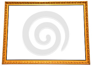 Isolated big gold painting frame