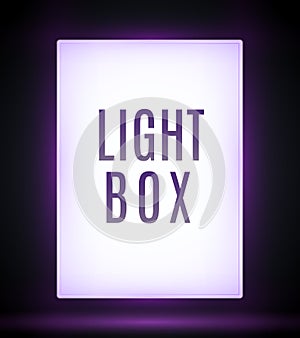 Isolated billboard lightbox stand outdoor advertise light board. Citylight lightbox mockup sign glowing box