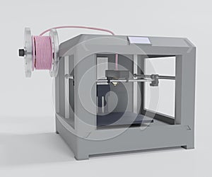 isolated bioprint machine technology 3d rendering