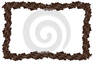 Isolated black caviar frame