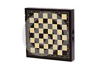 Isolated black chessboard box