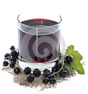 Isolated Black Currant juice