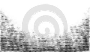 Isolated Black Halftone Fog, Mist or Smoke Overlay