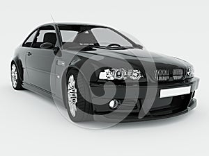 Isolated black sport-car