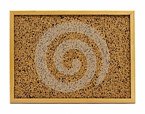 Isolated blank corkboard