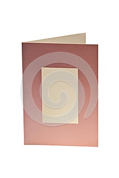 Isolated Blank Greeting Card With Window