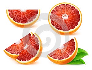 Isolated blood oranges