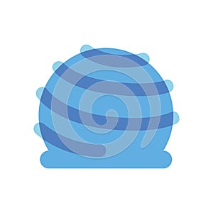 Isolated blue chocolate candy sheer flat icon Vector