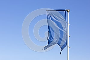 Isolated blue flag.