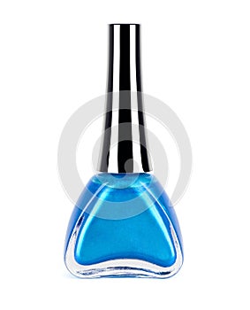 Isolated Blue Nail Polish