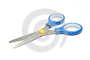 Isolated blue scissors