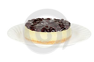 Isolated blueberry cheesecake