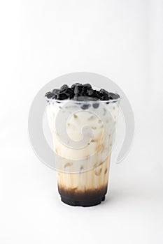 Isolated boba milk tea