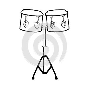 Isolated bondo drums outline