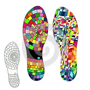 Isolated BootPrint - detailed vector of a boot