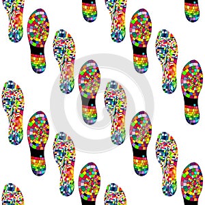 Isolated BootPrint - detailed vector