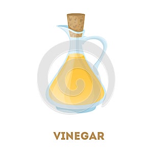 Isolated bottle of vinegar.