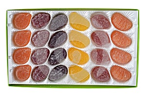 isolated box of jelly fruit candy