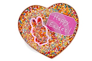 Isolated box with sprinkle dots.