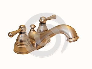 Isolated Brass Faucet