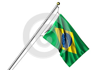 Isolated Brazilian Flag