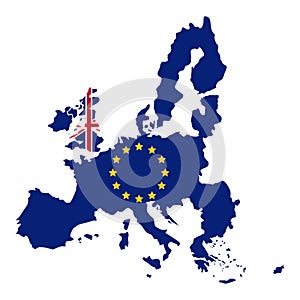 Isolated brexit map design