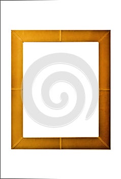 The isolated brown picture frame