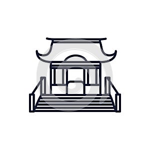 Isolated buddhism church vector design