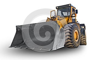 Isolated bulldozer photo