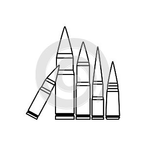 Isolated bullets gun