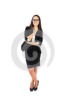 Isolated business woman