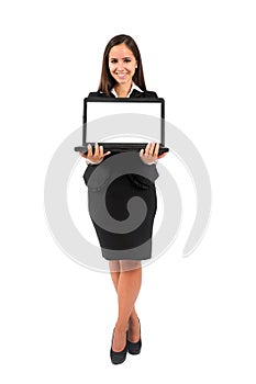 Isolated business woman