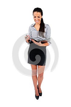 Isolated business woman